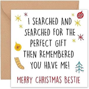 Felbridge Studio - Best Friend Christmas Card - Special Friend Christmas card - Friendship Xmas Cards - Funny - Cute Gifts for Friends BFF - 14cm