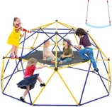 GAOMON Jungle Gym, 10ft Climbing Dome with Hammock and Swing, Outdoor Play Equipment with Monkey Bars for Kids 3-12, Supports 800LBS Backyard Climbing Toys