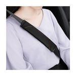 BESULEN Car Seat Belt Cover, 2 Pack Carbon Fiber Leather Seatbelt Shoulder Pad, Auto Safety Seat Belt Cushion Protector Compatible with All Cars and Backpack Strap (Carbon Fiber/Black)