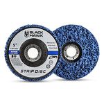 5 Pack - 5" x 7/8" Black Hawk Easy Strip Discs Clean & Remove Paint, Rust and Oxidation