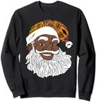 Black Jolly Santa African American Santa Kente Sweatshirt