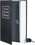 Amazon Basics Book Safe, Key Lock, Black