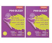 PEE BUDDY Reusable Portable Stand and Pee Urination Device for Women - Pack of 2 | Portable, Leak-proof and Zero Spillage | Ideal for Public Toilets, Travel, Camping, Hiking and Outdoor Activities