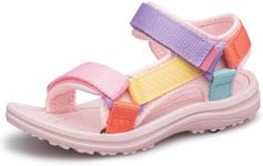 vibdiv Girls Sandals Kids Adjustabl