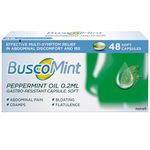 Buscopan Buscomint 0.2 ml Peppermint Oil - IBS Multi-Symptom Treatment - Pack of 48 Soft Gel Capsules