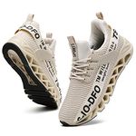 SKDOIUL Women's Athletic Tennis Walking Shoes Fashion Sport Running Sneakers, B33 Beige, 10