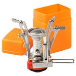 FRIFLY Backpacking Stove, 3.3oz, 10000BTU, Piezo Ignitor Battery Unneeded, Windproof, Pots up to 8", Fits Butane Propane Canisters, Pocket Stove for outdoor cooking, camping, hiking