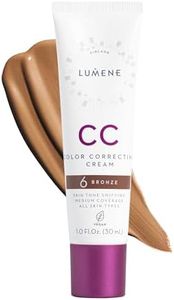 Lumene Color Correcting CC Cream - Lightweight Foundation - Medium Coverage - Redness Reducing Face Makeup for a Glowing Complexion - Vegan Formula + Suitable for All Skin Types - Bronze (1 fl oz)