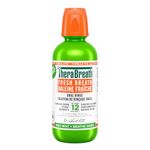 TheraBreath Fresh Breath Oral Rinse, Clinically Shown to Fight Bad Breath for 12 Hours, Alcohol-Free & Dye-Free Mouthwash, Certified Vegan, Halal, Kosher & Gluten-Free - Mild Mint, 473ml (Pack of 1)