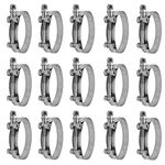 DIY Crafts Pack of 5 Pcs, silver, Pack of 5 Pcs, 5 Pieces 304 Stainless Steel T-Bolt Turbo Hose Clamp 3.5 Inches 82-90mm Gard (Pack of 5 Pcs, silver)