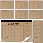 Desk Calendar 2025 - Large Monthly Desk Calendar (11 x 17 Inches) for Home, Office, and Classroom, 18-Month Desk Calendar 2025-2026 with Thick Paper (Rustic Kraft)