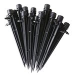 DIY Crfats Drip Irrigation Sprinkler Kit Cap 360° Degree Adjustable Water Flow Drippers / Emitter Drip System for Garden Lawn Outdoor Indoor Plant Drip Irrigation Kit (Pack Of 100 Pcs, Black)