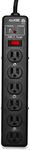Digital Energy EMI Sound Filter/Noise Reducer - 25 Foot Long 14/3 Cable - 6 Outlet Metal Studio Surge Protector Power Strip | 1200 Joule, Heavy Duty Construction