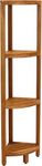 AquaTeak Kai Four-Tier Corner Teak Bath Stand