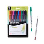 Sakura Gelly Roll Gel Pens - Medium Point Ink Pen for Journaling, Art, Calligraphy, or Drawing - Assorted Colored Ink - 10 Pack