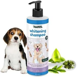 Pawpaya Whitening Dog Shampoo 250ml | Brightening & Coat Reviving Shampoo for Dogs | Coconut & Argan Oil Enriched | Sulphate-Free, Paraben-Free, Vegan & Cruelty-Free