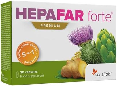 Hepafar Forte Premium - Detox - Cardo Mariano, Zinc, Alcachofa, Selenio, Jengibre, Diente de Leon, Vitamina E - Detox Higado - 30 Cápsulas para 15 días - Alta Biodisponibilidad - Sensilab