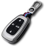 Keycept™ Metal Key Cover for Tata Nexon | Curvv | Altroz | Harrier | Punch | EV | Safari and Facelift 4 Button Smart Key.