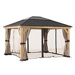 Sunjoy Universal Curtains and Mosquito Netting for 11 × 13 ft. Wood Gazebos