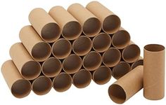 24 Pack Brown Toilet Paper Rolls for Crafts, Empty Cardboard Tubes for Classroom, DIY Projects (1.6 x 4 in)