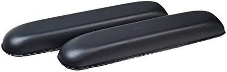 AlveyTech 14" Black Vinyl Co-Molded Full Length Armrest Pad Set for Pride Mobility Scooters - Replacement Pair of Arm Rest Pads for Pride Electric Scooter, Two Pre-Drilled Holes (SETLRAM1178)