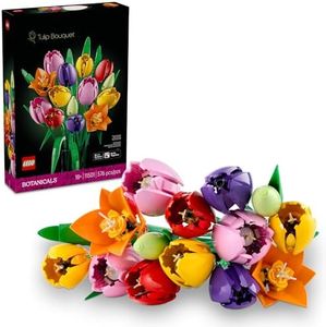 LEGO Botanicals Tulip Bouquet Building Set for Adults - DIY Bedroom, Book Shelf & Office Decor for Women & Men, Ages 18+ - Artificial Flowers Crafting Kit - Gift Idea for Birthdays - 11501