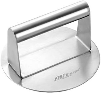 ALLTOP® Smash Burger Press, Hamburger Patty Maker for Flat Top Griddle,Grill,BBQ,Kitchen - Stainless Steel Non-Stick - 5.9" Round Tool