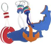 NC 4 Pieces Floating Keyrings,Floating Key Fobs Boat Keychains Floating Buoy Boat Accessories Floating Keychain for Boating Fishing Sailing and Outdoor Sports