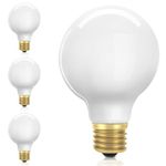 CRIRY G25 Dimmable LED Globe Light Bulbs 60 Watt Equiv, 6W Bathroom Vanity Light Bulbs 5000K Daylight, G80 Large Edison Round LED Light Bulbs for Sputnik Chandelier 800LM CRI85, E26 Base, 4Pack