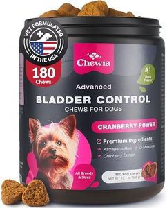 Dog UTI Treatment - Dog Cranberry Supplement for Urinary Tract, Bladder & Kidney Health, Incontinence Support - Bladder Control Cranberry Chews - Cranberry Supplement for Dog Incontinence