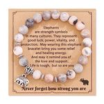 POWWA Elephant Gifts for Women, Feel Better After Surgery Revovery Inspirational Bracelet Get Well Soon Gifts for Women