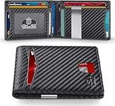 Zitahli Mens Slim Wallet Larger Capacity with 12 Slots RFID Blocking Minimalist Bifold Front Pocket Wallet for Men with ID Window