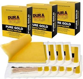 Dura-Gold - Pure Gold Superior Tack Cloths - Tack Rags (Box of 36) - Woodworking and Painters Professional Grade - Removes Dust, Sanding Particles, Cleans Surfaces - Wax and Silicone Free, Anti-Static