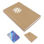 Fashion Stationery Notebook Notepad A5 Hardback Marble Bee or Daisy Style Lined Notebooks Journal To Do List Organiser Travel Writing Pads 120 Sheets (240 Pages) (Daisy)