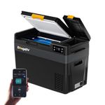 BougeRV CRX3 28L Car Fridge 12V Compressor Fridge Freezer with App Control -22℃ to 20℃ 35dB Portable Car Refrigerator 12/24V DC 230V AC for Camping Outdoor Travel Campervan RV Boat Home (2026 New)