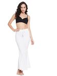 ZeroKaata Seamless Mermaid Peticote Innerwear for Women Saree | Medium Control Saree Shapewear for Women | Breathable Shapewear Petticoat for Women White