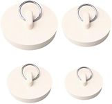 nuoshen 4 Pcs Bath Plugs,Sink Plug Rubber Drain Stopper Kitchen Sink Plug with Hanging Ring for Bathtub,Bathroom (4 Sizes)