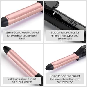 BaByliss 25mm Curling Tong – Rose Quartz Barrel
