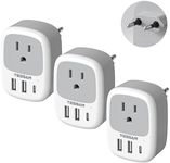 European Travel Plug Adapter 3 Pack