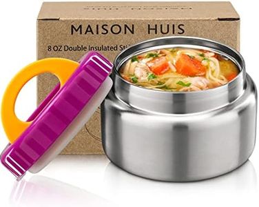 MAISON HUIS 8oz Soup Thermo Wide Mouth Vacuum Insulated Thermo Food Jar, Leak Proof Stainless Steel Food Thermo for Hot&Cold Food Kids Food Lunch Soup Container for School Travel(Purple)