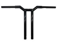 Dominator Industries 1 1/4 inch Lane Splitter MX-T Bar, 16 inch Rise, Gloss Black for 1996-2018 Dyna, Softail and Sportster