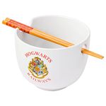 Silver Buffalo Harry Potter Hogwarts Railways House Crest Ceramic Ramen Noodle Rice Bowl with Chopsticks, Microwave Safe, 20 Ounces