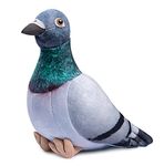 lilizzhoumax Simulation Pigeon plush Toy 13”, Realistic Stuffed Animal Plush Fluffy dove Cute Pigeon Toy, Super Soft Pigeon Toy Home Decoration Animal Toys, Gift for Friends and Kids gray