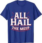 QuKaN Doctor Who The Meep Funny All Hail The Meep for Men Women T-Shirt (Blue,XL)