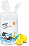 Monitor Wipes, Pre-Moistened Computer Screen Wipes for Electronics, Computer Monitor Cleaning Wipes for Eyeglasses, Tablets, Camera Lenses, Laptop, Screen Cleaner Wipes for Phones, TV, LCD