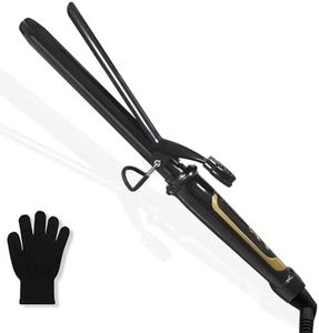 1 Inch Curling Iron with Ceramic Coating Barrel for Long/Medium Hair, Extra Long Barrel Curling Iron,Instant Heat up to 450°F with clamp,Hair Waving Style Tool for Girls & Women