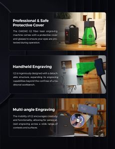 GWEIKE G2 Max 50W Fiber Laser Engraver – High Precision Metal Cutter