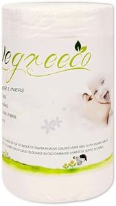 wegreeco Unscented Diaper Liners,Fragance Free and Chlorine Free - 100 Sheets Per Roll (1 Roll)