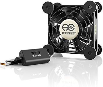 AC Infinity MULTIFAN S1, Quiet 80mm USB Fan, UL-Certified for Receiver DVR PlayStation Xbox Computer Cabinet Cooling