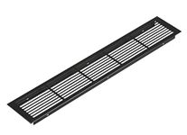 Kitchen/Bedroom Vent Grill/Air Grate Plinth/Worktop Heat 500 x 86 mm (Black)